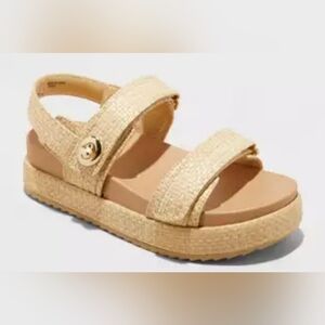 a New Day Women's Tan/Tanner Comfort Footbed Sandals Sz 11